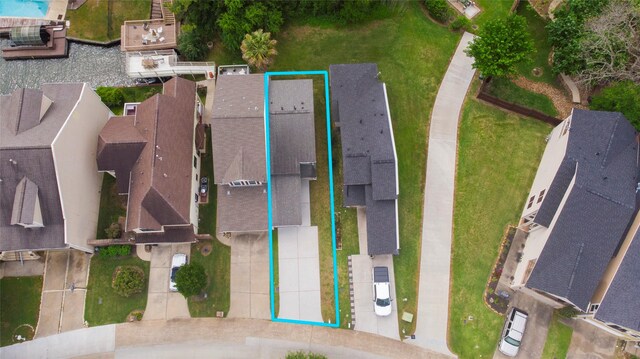 279 Capetown, Conroe, TX 77356 - aerial view of residential area featuring property boundaries highlighted