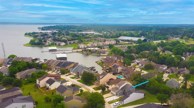 279 Capetown, Conroe, TX 77356 - aerial view of residential area featuring a large body of water