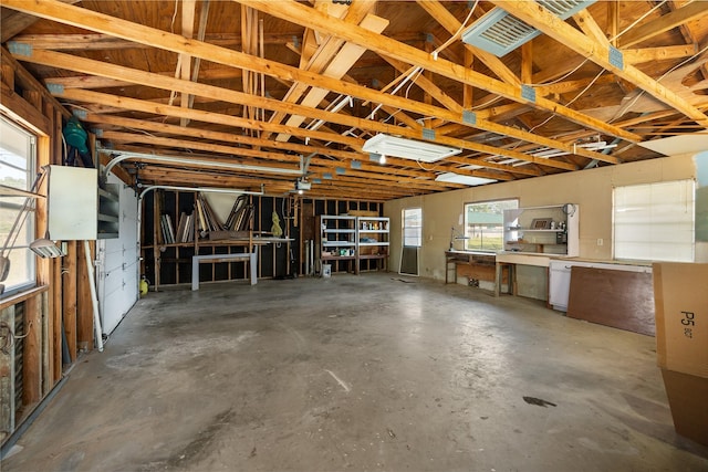 garage featuring visible vents