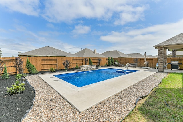 12107 Allington Cove Ln, Humble, TX 77346 - view of pool featuring a patio area, a fenced in pool, and a fenced backyard