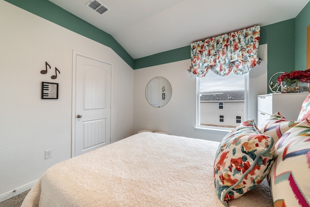 1200 Haverford Ln, Dayton, TX 77535 - bedroom with lofted ceiling, visible vents, baseboards, and carpet