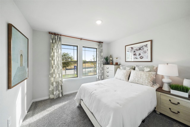 804 Timmons Ln, Dayton, TX 77535 - bedroom with baseboards and dark carpet