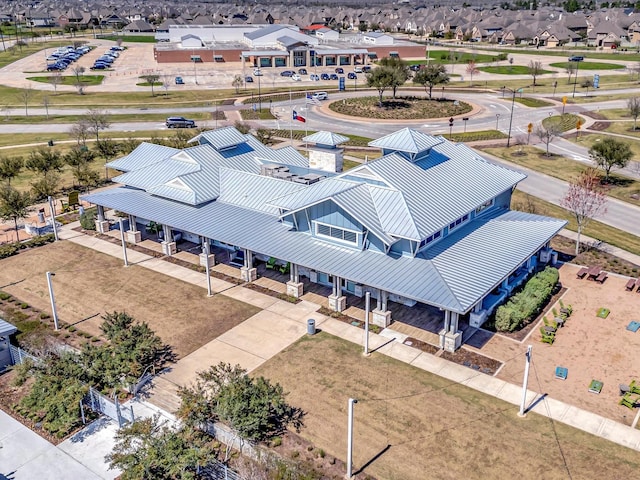 drone / aerial view with a residential view