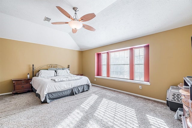 11906 Canyon Valley Dr, Tomball, TX 77377 - bedroom with carpet floors, visible vents, a ceiling fan, and baseboards