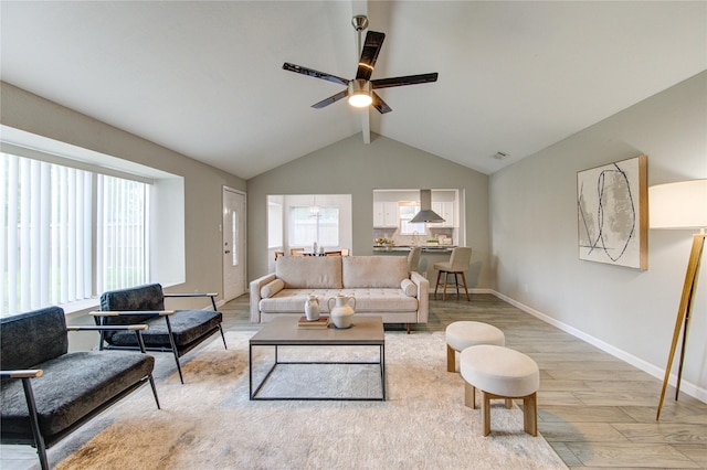 17434 Jolly Boat Dr, Crosby, TX 77532 - living room with light wood-type flooring, ceiling fan, and baseboards