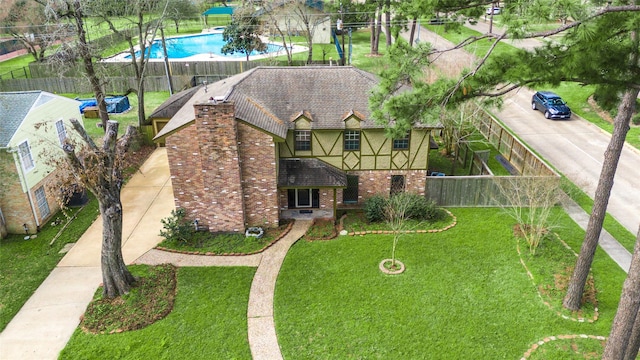 17627 Loring Ln, Spring, TX 77388 - view from above of property with a pool