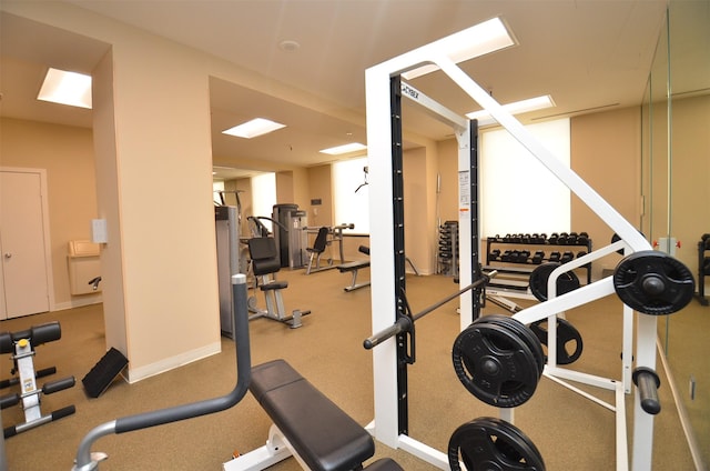 view of workout area