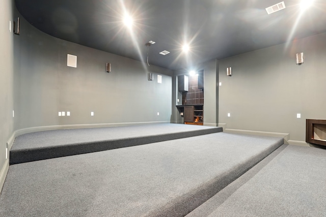 25927 Hunter Ln, Katy, TX 77494 - below grade area featuring baseboards, visible vents, and carpet floors