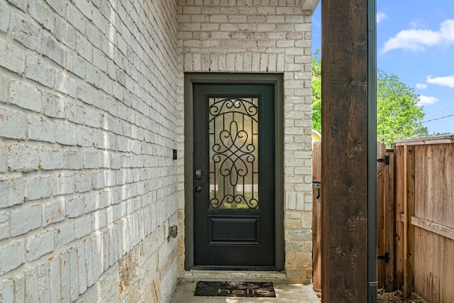 view of exterior entry