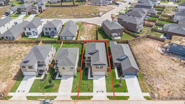 aerial view featuring a residential view