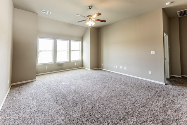 3713 Daisy Ln, Huntsville, TX 77340 - carpeted spare room featuring baseboards, a ceiling fan, and visible vents