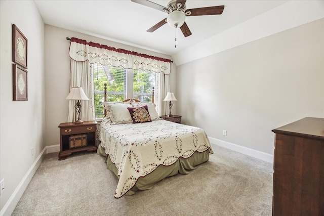 6605 Rolla St, Houston, TX 77055 - bedroom featuring baseboards, ceiling fan, and carpet