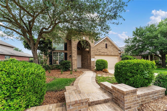 traditional home with brick siding