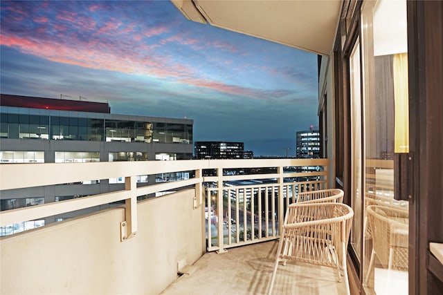 balcony with a city view