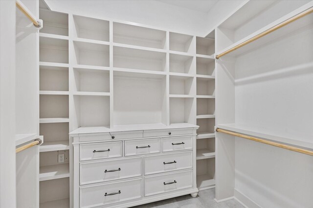 view of walk in closet
