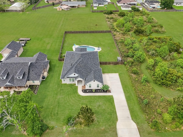 aerial view featuring a residential view