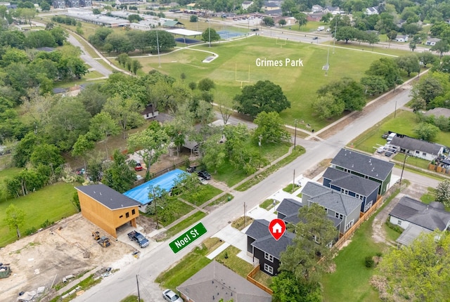 drone / aerial view featuring a residential view