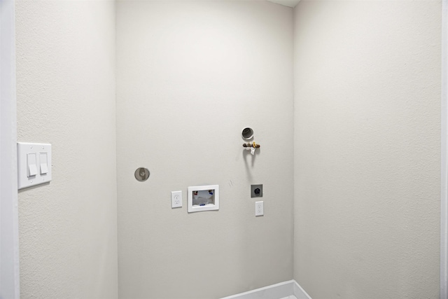 861 Prosper St, Houston, TX 77088 - clothes washing area featuring baseboards, washer hookup, laundry area, and hookup for an electric dryer