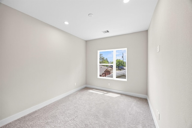 861 Prosper St, Houston, TX 77088 - unfurnished room with recessed lighting, carpet floors, visible vents, and baseboards