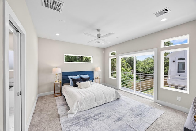 861 Prosper St, Houston, TX 77088 - bedroom featuring baseboards, visible vents, carpet, and recessed lighting