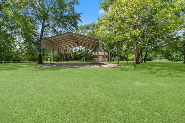 exterior space featuring a detached carport