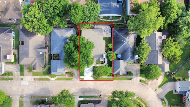 aerial view with a residential view
