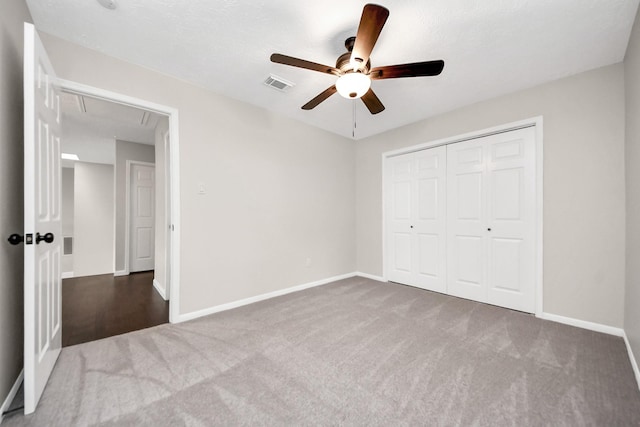 14110 Withersdale Dr, Houston, TX 77077 - unfurnished bedroom with carpet flooring, attic access, baseboards, and a closet