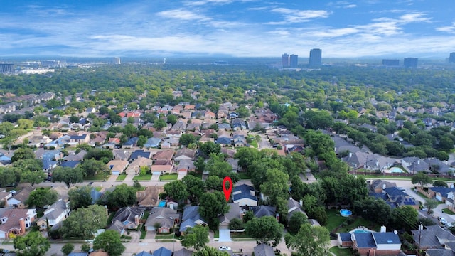 14110 Withersdale Dr, Houston, TX 77077 - aerial view of property and surrounding area featuring nearby suburban area