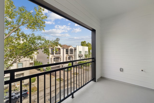 balcony featuring a residential view