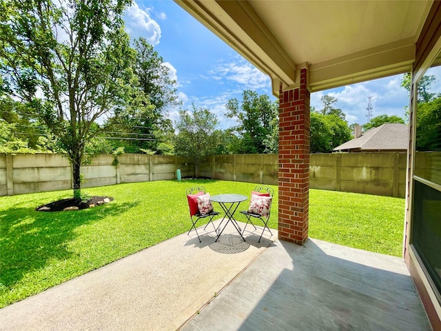 26936 Chateau Lake Dr, Kingwood, TX 77339 - view of patio / terrace with a fenced backyard