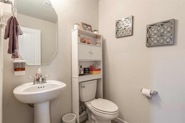 2214 Del Mar Dr, Texas City, TX 77568 - half bathroom with visible vents and toilet