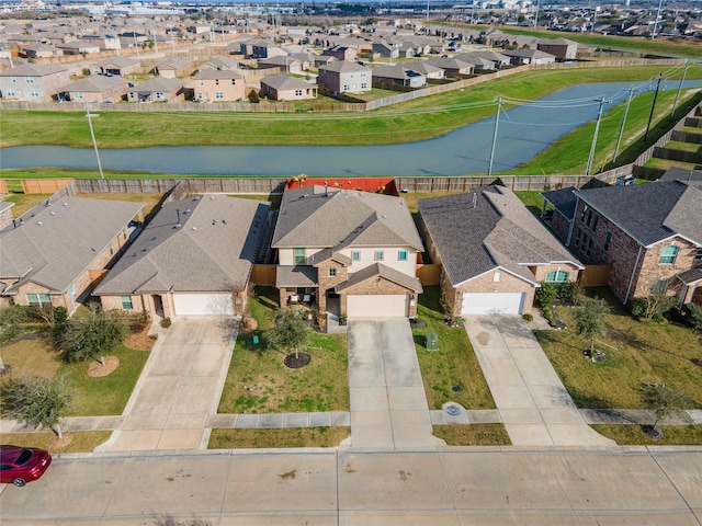 2214 Del Mar Dr, Texas City, TX 77568 - birds eye view of property with a water view and a residential view