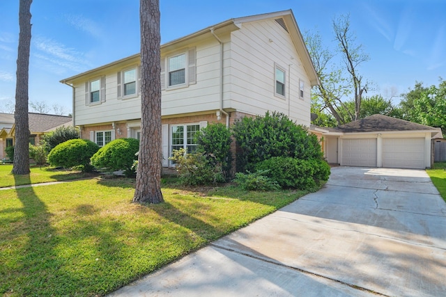 9711 Derrik Dr, Houston, TX 77080 - view of front of property featuring driveway, a front yard, and a garage