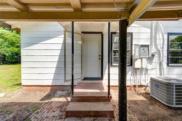 808 State Highway Loop 393, Goodrich, TX 77335 - entrance to property with central air condition unit
