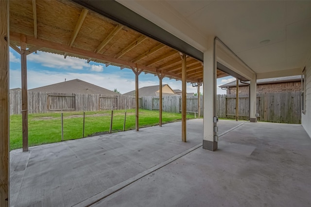 view of patio with a fenced backyard