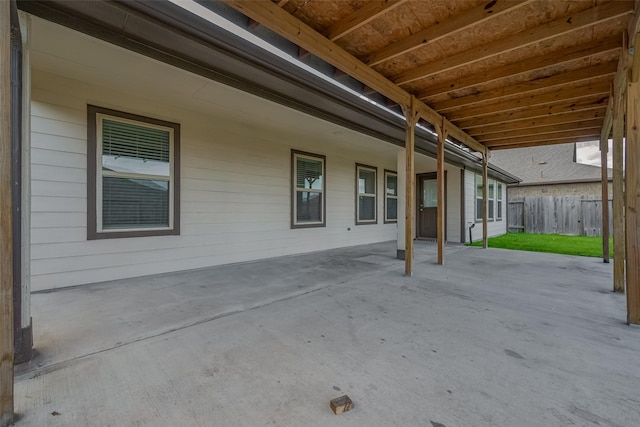 view of patio / terrace with fence