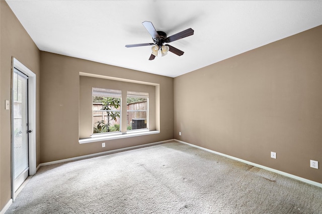 150 N Magnolia Pond Pl, The Woodlands, TX 77381 - unfurnished room with carpet floors, a ceiling fan, and baseboards
