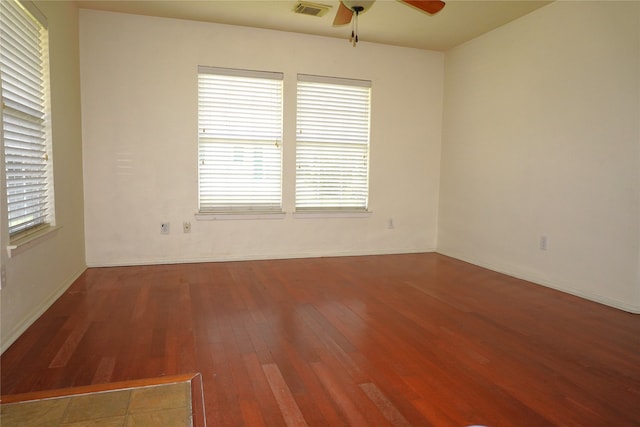 1120 Verde Trails Dr, Houston, TX 77073 - unfurnished room with a ceiling fan, hardwood / wood-style flooring, and healthy amount of natural light
