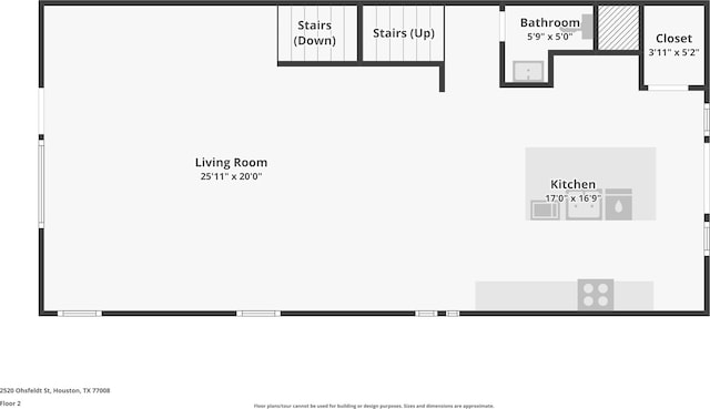 2520 Ohsfeldt St, Houston, TX 77008 - property floor plan