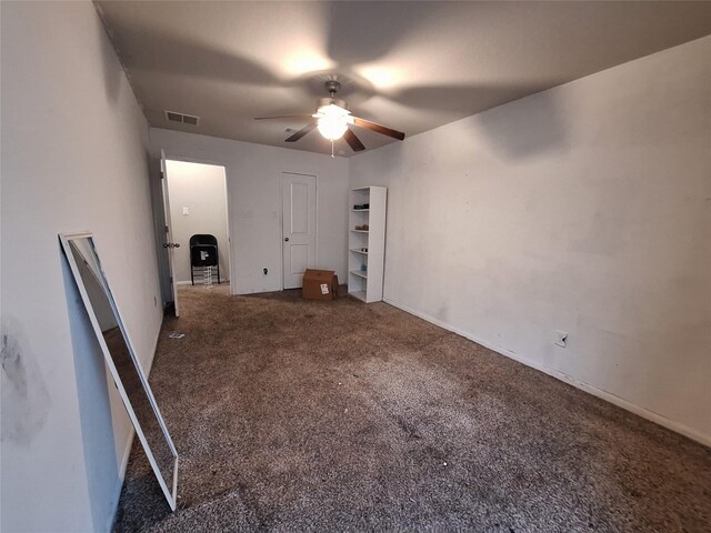 211 Sea Breeze Dr, Bacliff, TX 77518 - unfurnished bedroom featuring baseboards, visible vents, carpet floors, and ceiling fan