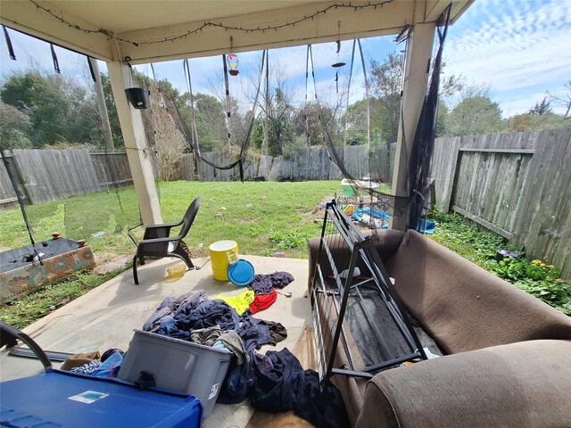 211 Sea Breeze Dr, Bacliff, TX 77518 - view of patio / terrace featuring a fenced backyard