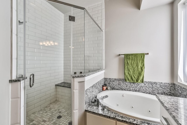 2660 Fountain Key Blvd, Houston, TX 77008 - bathroom featuring a shower stall and a tub with jets