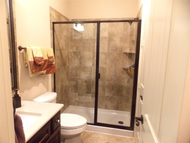 23423 Tavola Rosa Dr, New Caney, TX 77357 - bathroom with toilet, vanity, and a shower stall