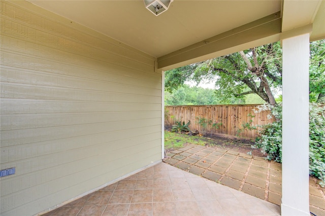 view of patio with fence