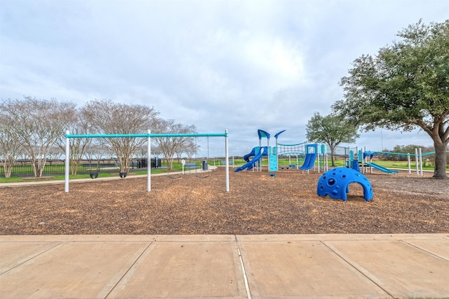 view of community jungle gym