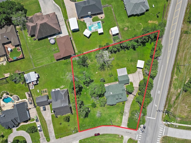 bird's eye view featuring a residential view