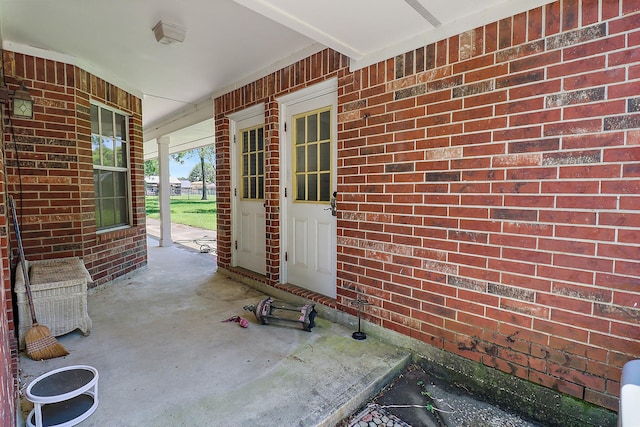 exterior space featuring a porch