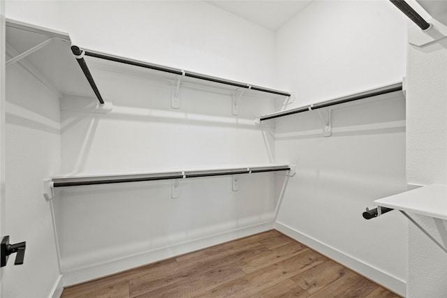 spacious closet with light wood-style flooring