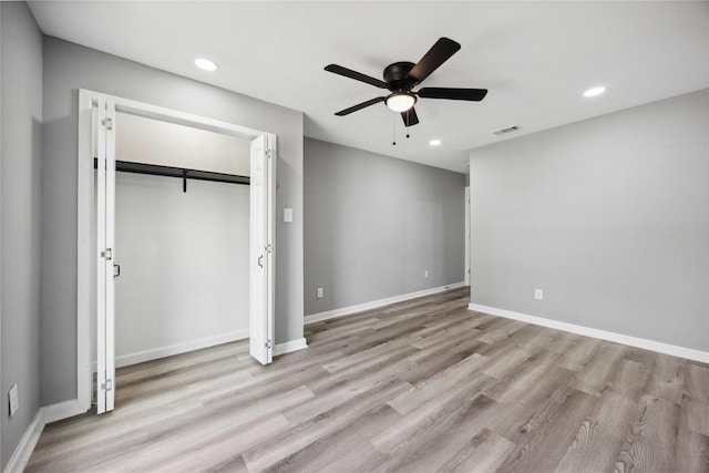 6810 Cohn St, Houston, TX 77091 - unfurnished bedroom featuring recessed lighting, wood finished floors, visible vents, and baseboards