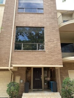 view of property featuring a garage